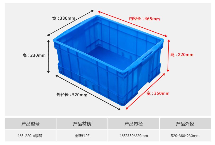 軒盛塑業(yè)465-220塑料周轉箱厚箱