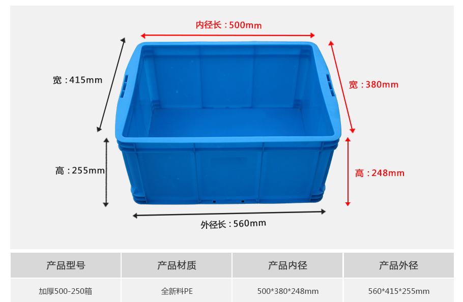 軒盛塑業(yè)500-250塑料周轉(zhuǎn)箱厚箱