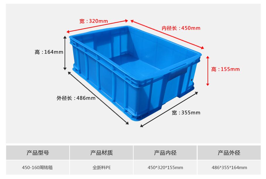 軒盛塑業(yè)450-160塑料周轉箱